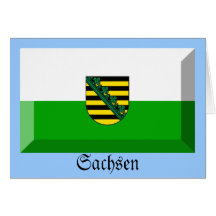 Sachsen-Flaggen-Edelstein Karten