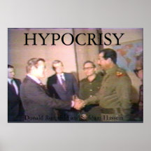Saddam und Rummy machen ein Abkommen Poster