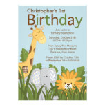 Safari-Dschungel-Tierkindergeburtstags-Party Einla
