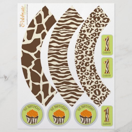 Safari-Junge ODER Kuchen-Verpackung 1 Individuelle Flyer