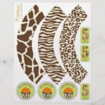 Safari-Junge ODER Kuchen-Verpackung 5 Flyer Druck