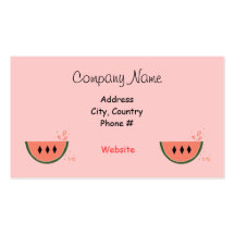 Saftige Wassermelone Visitenkartenvorlagen