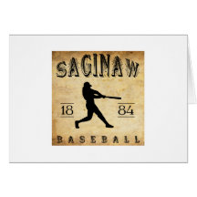 Saginaw Michigan Baseball 1884 Grußkarten