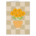 Sahnequadrate u. Blumen Karte