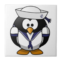 Sailor Penguin Ceramic Tiles