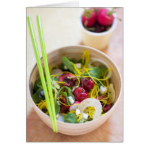 Salat-Schüssel Grußkarte