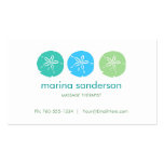 Salbei-und Aqua-Sand-Dollar-Visitenkarten