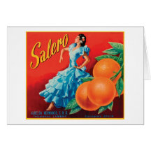 Salero Vintager Kisten-Aufkleber - Tänzer Karte