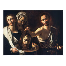 Salome mit Kopf von Johannes der Täufer - Caravagg Postkarte