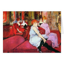 Salon im Ruede Moulins durch Toulouse-Lautrec Karten