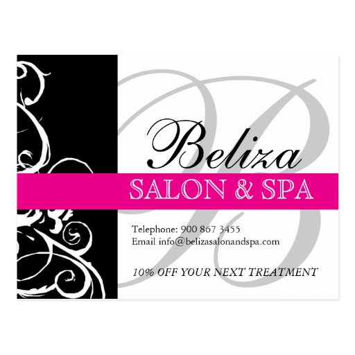 Salon-und Wellness-Center-Werbungs-Postkarte