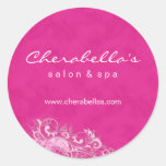 Salon-Wellness-Center-Aufkleber-rosa u. weißes Vel
