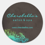 Salon-Wellness-Center-Aufkleber-Türkis-blaues Grün