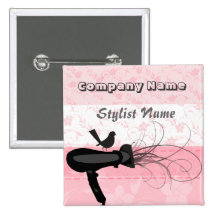 Salonhairstylist-Spottdrossel Anstecknadel