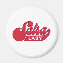 Salsa-Dame Kühlschrankmagnet