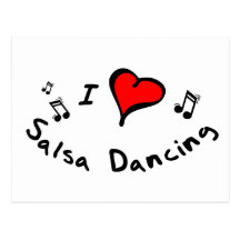 Salsa-Tanzen I Herz-Liebe Geschenk Postkarte