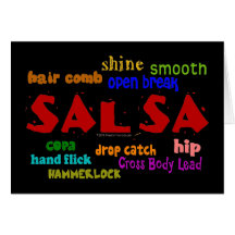 Salsa-Tanzen-Liebhaber-Tanz-Bewegungen und Ausdrüc Grußkarten