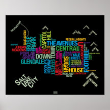Salt Lake City-Nachbarschaften: Marmeladen-Palette Plakat