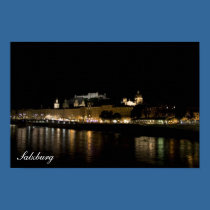Salzburg, alte Stadt Österreichs und Festung poster