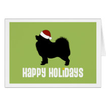 Samoyed-Weihnachtsmannmütze karten
