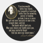 Samuel Adams-Zitat Runde Sticker