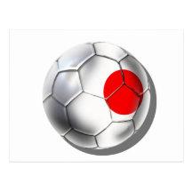 Samurai-Fußball-Team Japans lockert blaues Ball au Postkarten