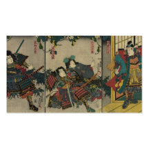 Samurai-Krieger circa JAPAN 1850 Visitenkartenvorlage