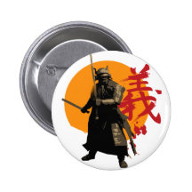 Samurai-Kriegers-Knopf Anstecknadel