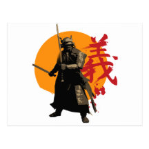 Samurai-Kriegers-Postkarte