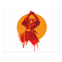 Samurai-Streik-Postkarte