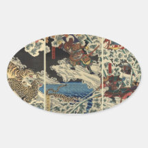 SAMURAI-und TIGER-AUFKLEBER