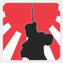 Samurais 1 quadrataufkleber