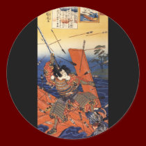 Samurais am Krieg, circa 1800's aufkleber