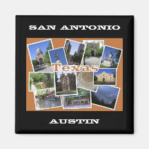 San Antonio/Collage Austins Texas Magnets