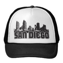 San Diego Skyline Baseball Caps