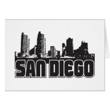 San Diego Skyline Grußkarten
