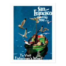 San Francisco, CaliforniaFishermans Kai Postkarte