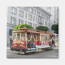 San Francisco Drahtseilbahn Kühlschrankmagnet