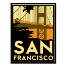 San Francisco Kunst-Deko-Plakat Postkarte