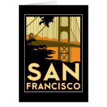 San Francisco Kunst-Deko-Reise-Plakat Karten