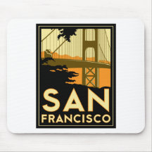 San Francisco Kunst-Deko-Reise-Plakat Mauspad