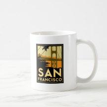 San Francisco Kunst-Deko-Reise-Plakat Tassen