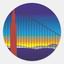 San Francisco Runder Aufkleber