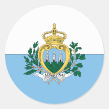 San Marino Runder Aufkleber
