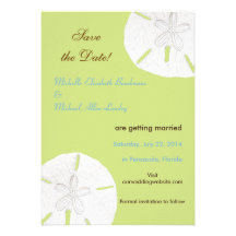 Sand-Dollar-Angebot-Trieb Save the Date Personalisierte Ankündigungen