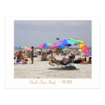 Sand, Sun, Brandung, - SCHATTEN Postkarten
