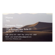 Sanddünen am Sonnenuntergang Visitenkarten Vorlagen