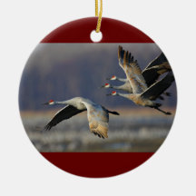 sandhill streckt sich im Flug Weihnachtsornament