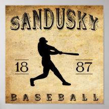 Sandusky Ohio Baseball 1887 Plakatdruck