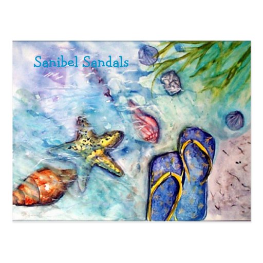 Sanibel Sandalen Postkarten